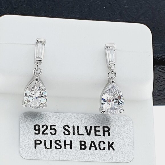 925 sterling silver luxury CZ earrings for women/girls, Best for RJUS2152 - Picture 1 of 11